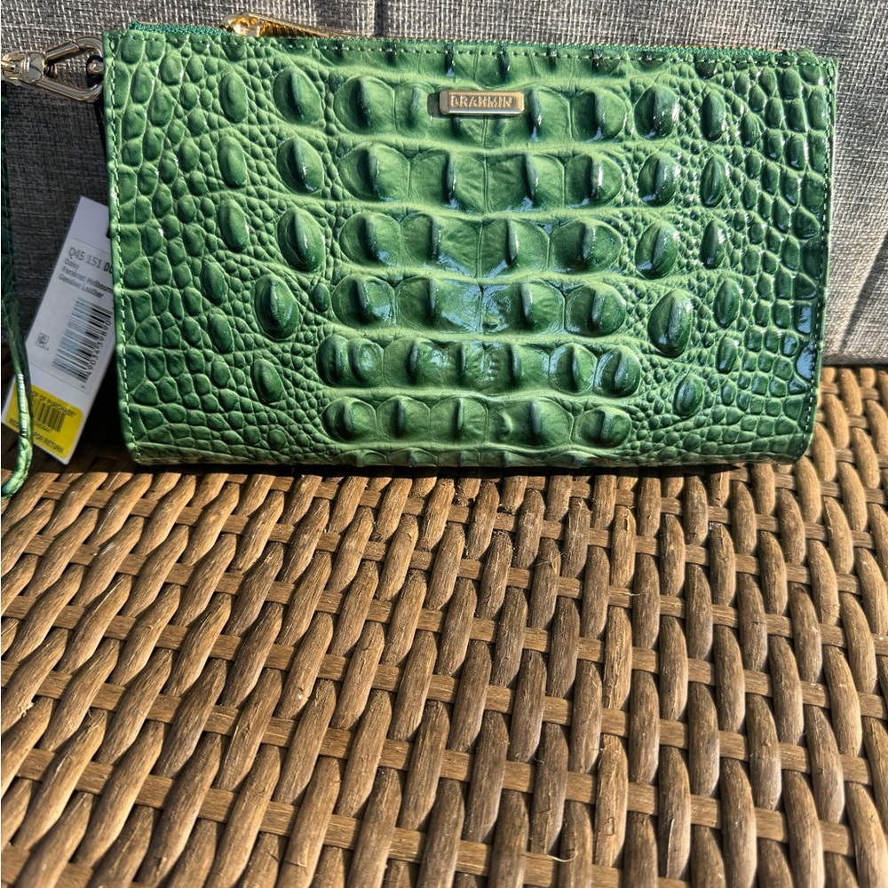 Brahmin Daisy Parakeet Wristlet